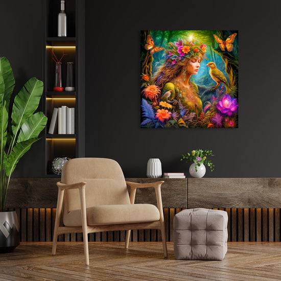 Queen Kerosin Acrylglasbild - Im Verborgenen des Zauberwaldes : wo Träume und Magie erwachen Sonderangebot der Fabrik