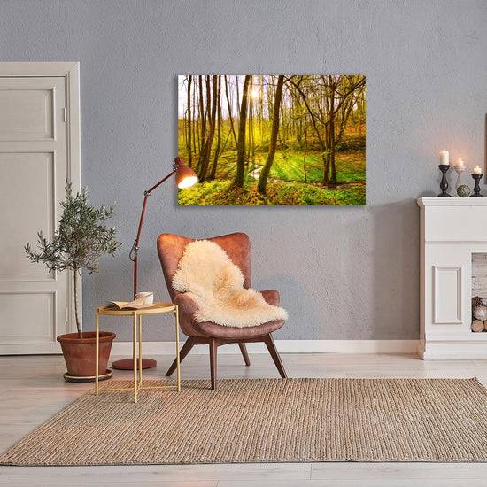 Queen Kerosin Acrylglasbild - Morgenstimmung im Wald Kostenloser Versand international