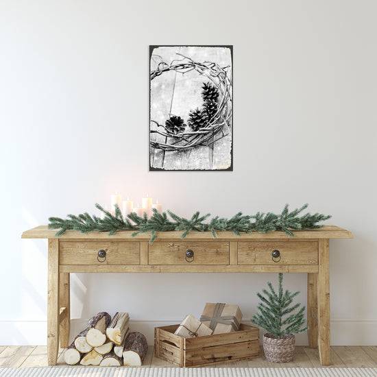 Queen Kerosin Blechschild - Christmas Wreath Discount Store für neue Produkte