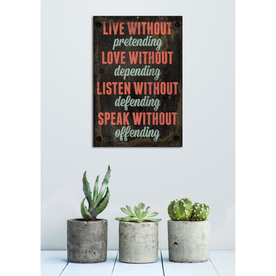 Queen Kerosin Blechschild - Life Without Pretending, Love Without Depending Preisnachlass