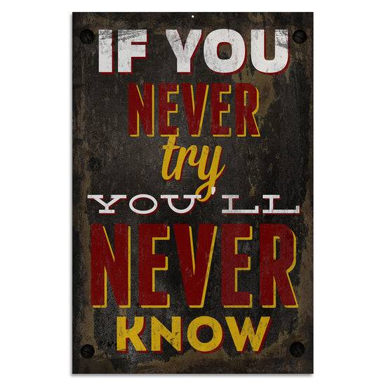 Queen Kerosin Blechschild - If You Never Try, Youll Never Know Muttertagsangebot
