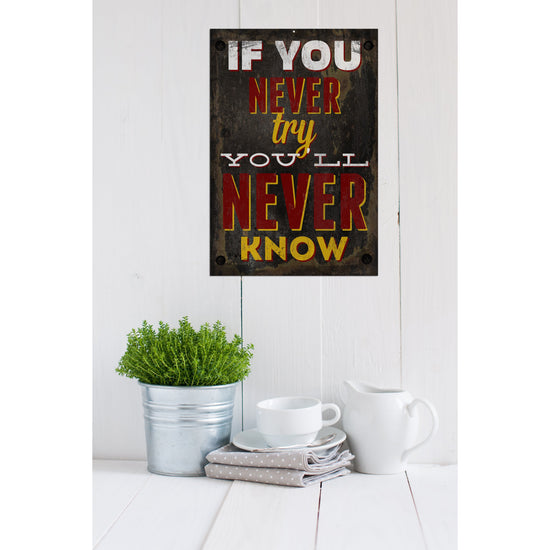Queen Kerosin Blechschild - If You Never Try, Youll Never Know Muttertagsangebot
