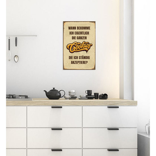 Queen Kerosin Blechschild - Cookies Kauf eins, bekomm eins gratis