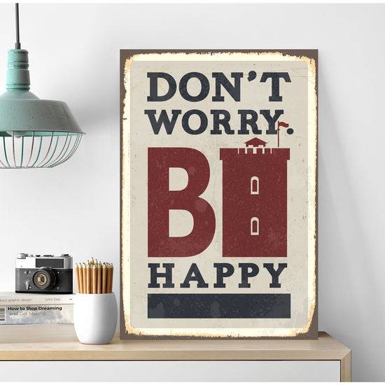 Queen Kerosin Blechschild - Dont Worry BI Happy Super Sparpreis