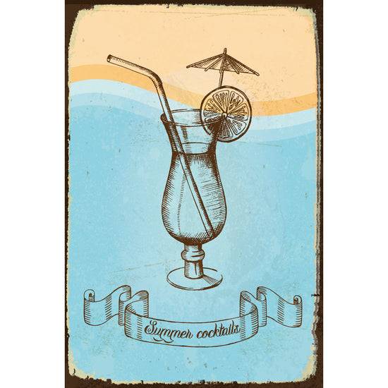 Queen Kerosin Blechschild - Summer Cocktails Begrenzte Freigabe