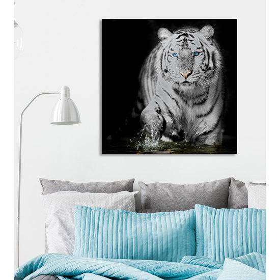 Queen Kerosin Aluminiumbild - Blue Eyed Tiger Im Verkauf