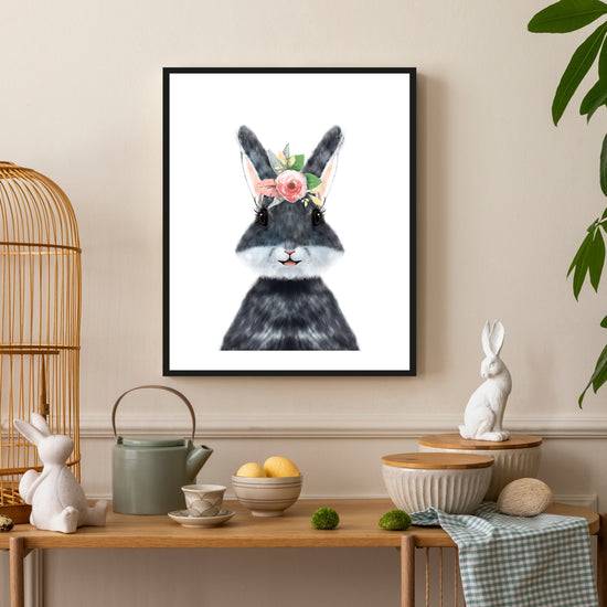 Queen Kerosin Rahmenbild - Hase mit Wimpern im Angebot