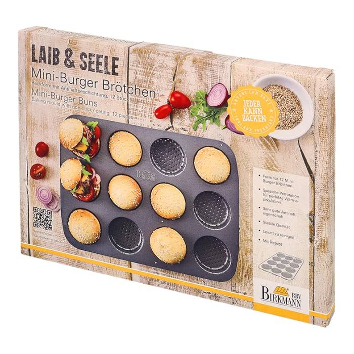 Rbv Birkmann Mini-Burger Brötchenblech Perforiert | für 12 Stück Laib & Seele Riesige Ersparnisse