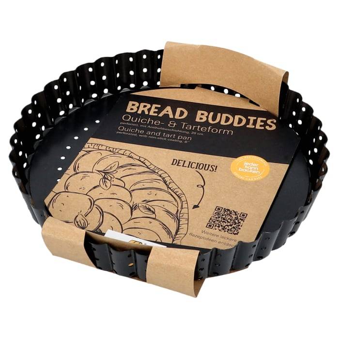 Rbv Birkmann QUICHE- & TARTEFORM | 20 CM PERFORIERT | MIT LOSEM BODEN BREAD BUDDIES