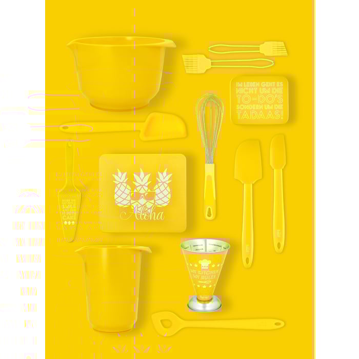 Rbv Birkmann TORTENHEBER START THE DAY WITH A SMILE AND END IT WITH CAKE GELB | 26 x 6 CM COLOUR KITCHEN Riesige Rabatte