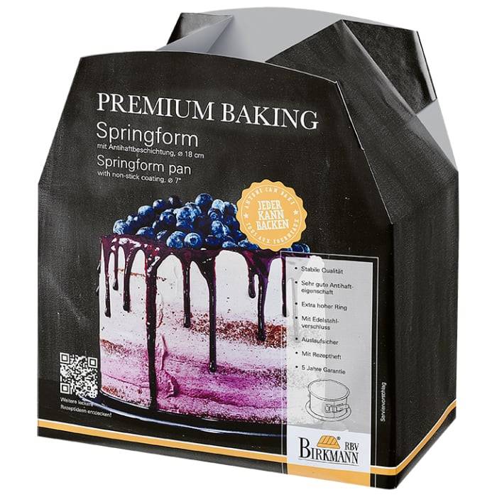 Rbv Birkmann SPRINGFORM Ø 18 CM MIT EXTRA HOHEM BODEN PREMIUM BAKING