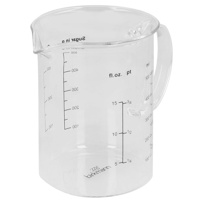 Rbv Birkmann Messbecher Glas 500 ml ´Cause we care Kostenloser Versand international