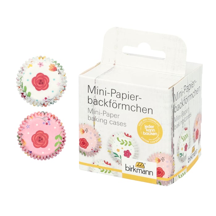 Rbv Birkmann MINI-PAPIERBACKFÖRMCHEN GEBLÜMT | Ø 4,5 CM | 2,5 CM HOCH Zeitlich begrenztes Angebot