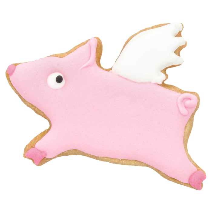 Rbv Birkmann Ausstechform Schwein mit Flügeln Edelstahl | mit Innenprägung | 7 cm Letzter Tag