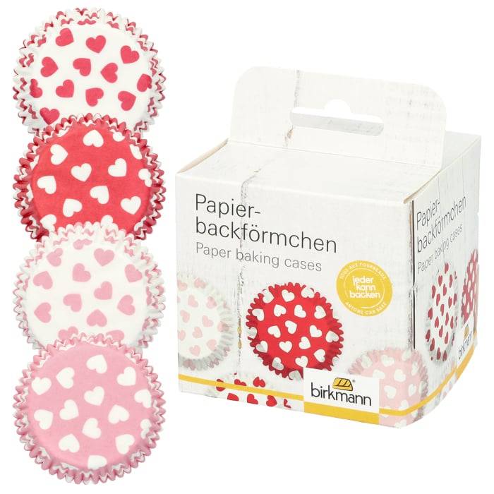Rbv Birkmann PAPIERBACKFÖRMCHEN HERZEN | Ø 7 CM | 3 CM HOCH