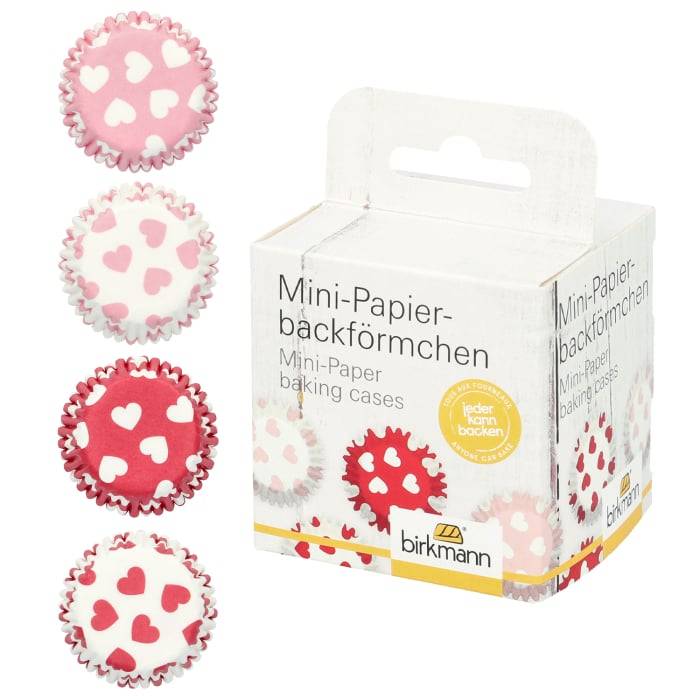 Rbv Birkmann MINI-PAPIERBACKFÖRMCHEN HERZEN | Ø 4,5 CM | 2,5 CM HOCH 2025