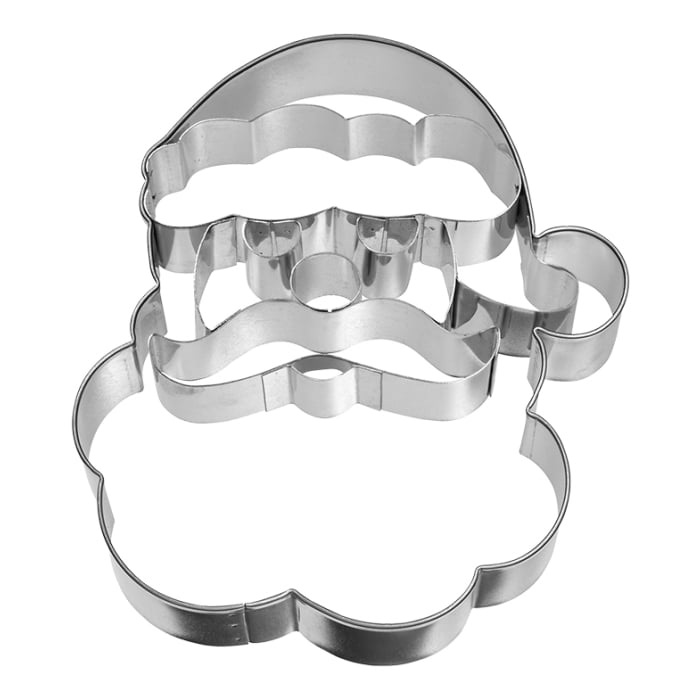Rbv Birkmann PLÄTZCHEN - AUSSTECHFORM WEIHNACHTSMANN-GESICHT EDELSTAHL | MIT INNENPRÄGUNG | 10,5 CM