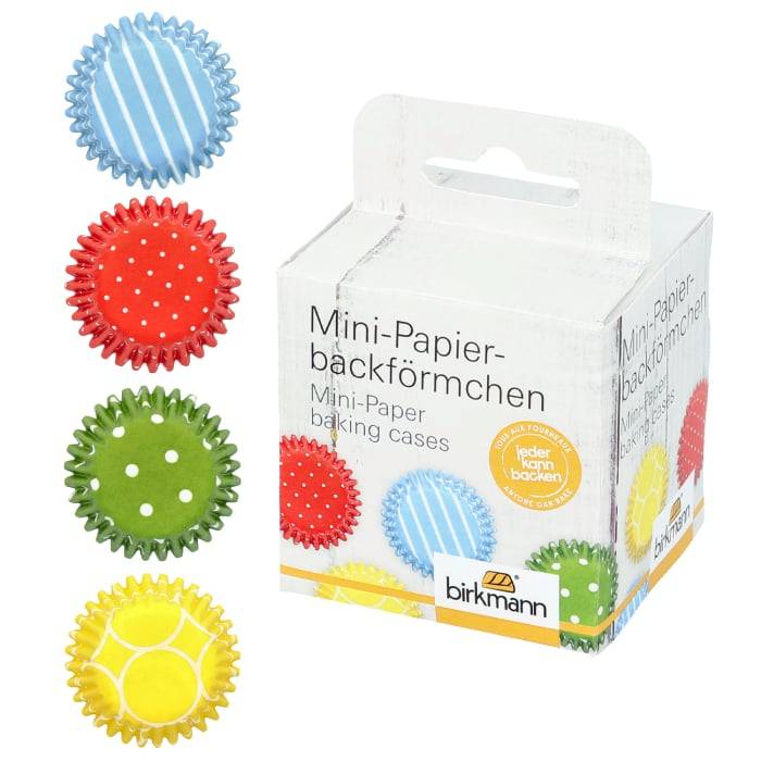 Rbv Birkmann MINI-PAPIERBACKFÖRMCHEN GEMUSTERT | Ø 4,5 CM | 2,5 CM HOCH