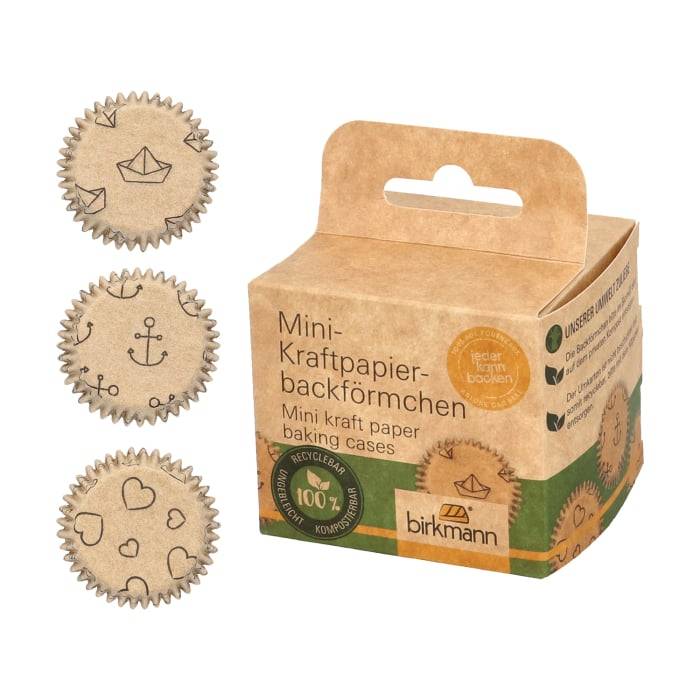 Rbv Birkmann MINI-KRAFTPAPIERBACKFÖRMCHEN AHOI Ø 4,5 CM | 2,5 CM HOCH