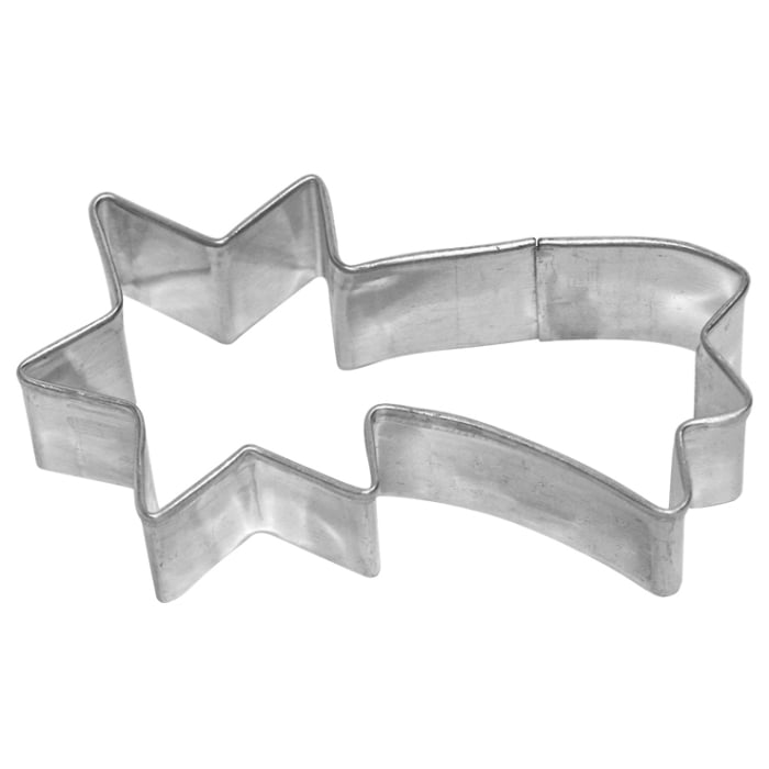 Rbv Birkmann PLÄTZCHEN - AUSSTECHFORM KOMET WEIßBLECH MIT BRILLANTEM GLANZ | HANDGELÖTET | 5,5 CM