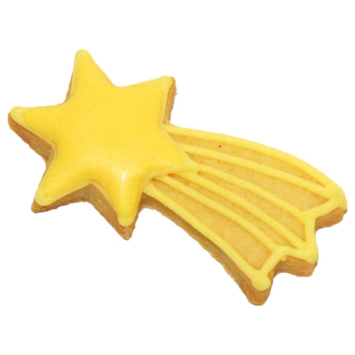 Rbv Birkmann PLÄTZCHEN - AUSSTECHFORM KOMET WEIßBLECH MIT BRILLANTEM GLANZ | HANDGELÖTET | 5,5 CM Begrenzt auf 3 Tage