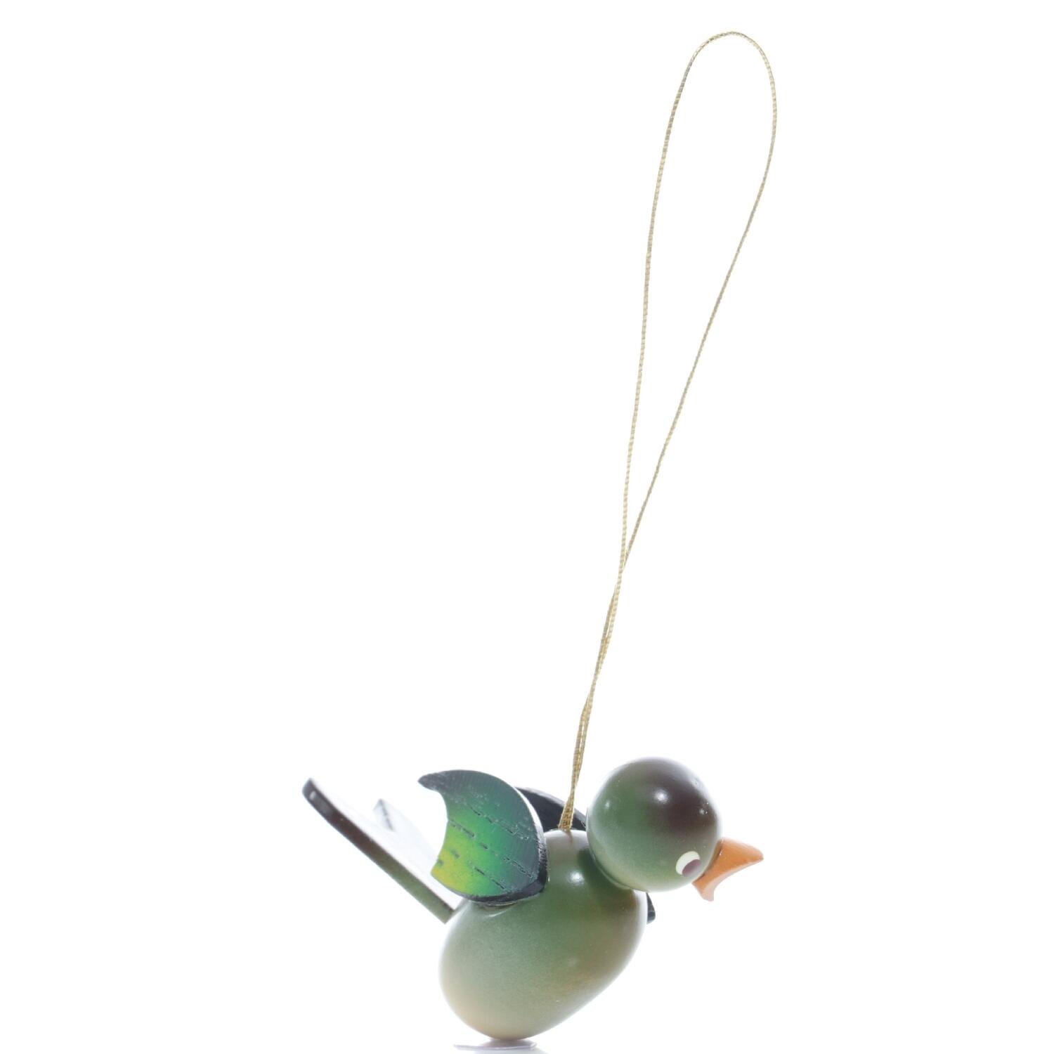 Rudolphs Schatzkiste Strauchbehang - Holz Singvogel Grünfink zum Aufhängen - HxBxT 4x2x6cm Wochenangebot