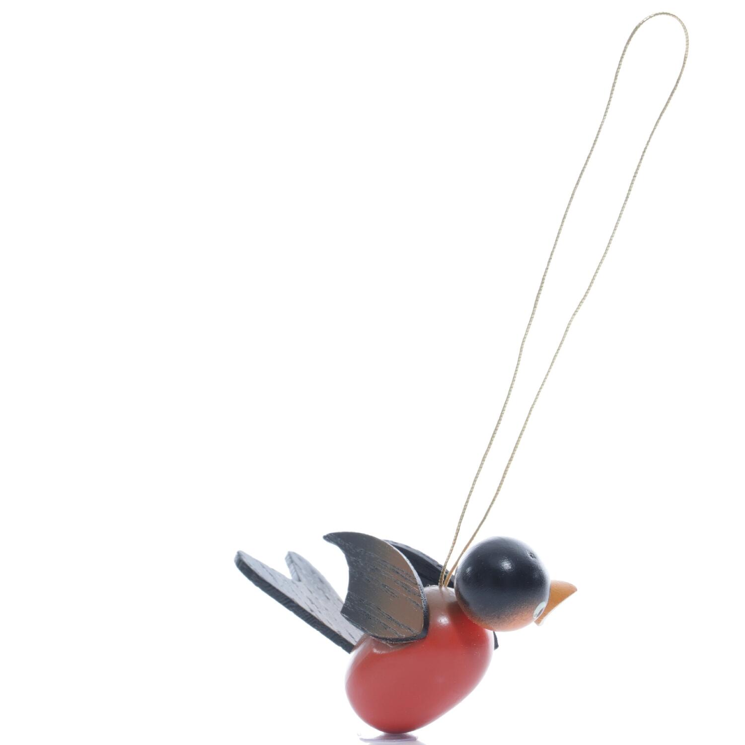 Rudolphs Schatzkiste Strauchbehang - Singvogel Gimpel zum Aufhängen - HxBxT 4x2x6cm Begrenzte Freigabe