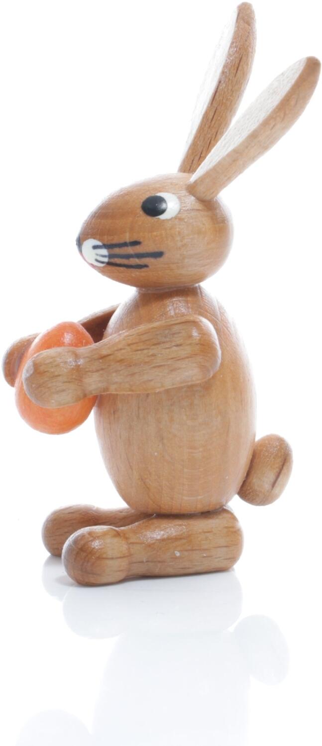 Rudolphs Schatzkiste Osterfigur - Osterhase mit orangem Osterei - BxHxT ca 2,5x6,5x3,5cm Letzte 2 Tage