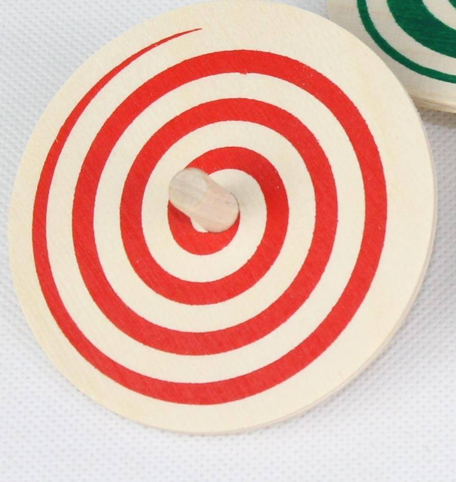 Rudolphs Schatzkiste Holzspielzeug Spiralkreisel Rot ø 8cm H 3,4cm Günstiger Verkauf