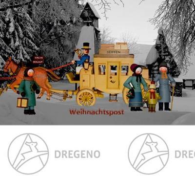 Rudolphs Schatzkiste Weihnachtskarte mit Umschlag Breite x Höhe ca 18 cmx10,5 cm