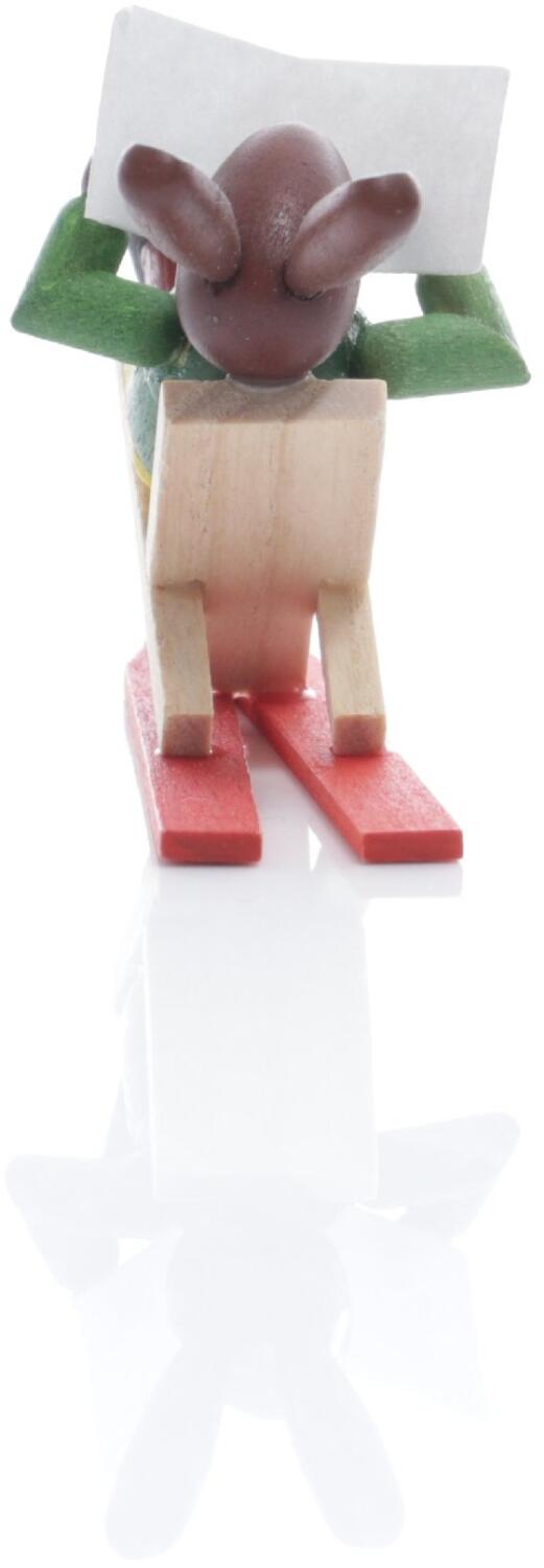 Rudolphs Schatzkiste Osterfigur - Osterhase Skifahrer im Liegestuhl Bunt - Höhe 3cm Cyber Monday