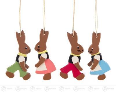 Rudolphs Schatzkiste Ostern & Frühjahr Behang Osterhasen (4) Höhe ca 5,5 cm