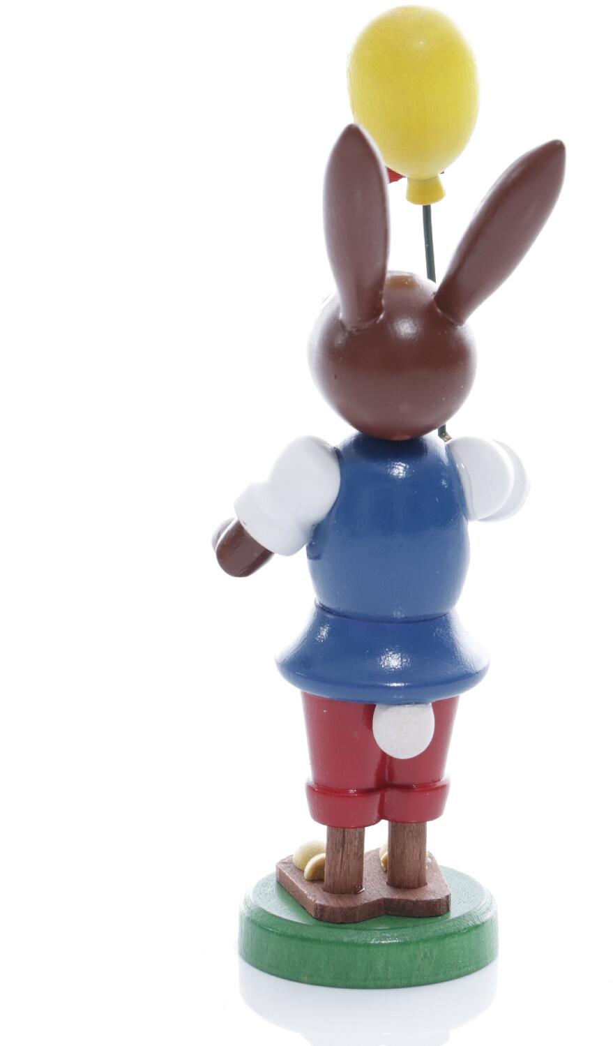 Rudolphs Schatzkiste Osterfigur - Osterhase mit Luftballon mit Gesicht - Höhe ca 9 cm 50% Rabatt für begrenzte Zeit