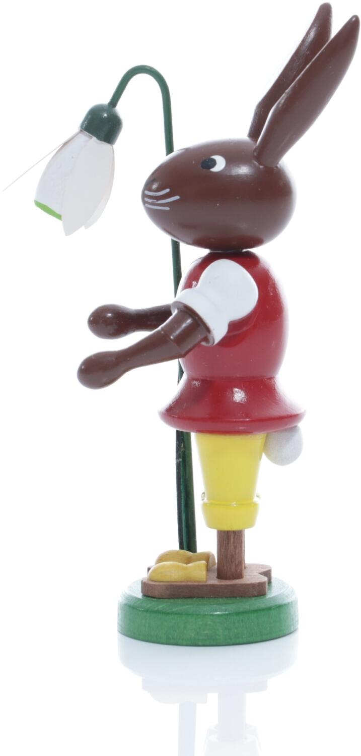 Rudolphs Schatzkiste Osterfigur - Osterhase mit Schneeglöckchen - Höhe 9 cm Weihnachtsangebot