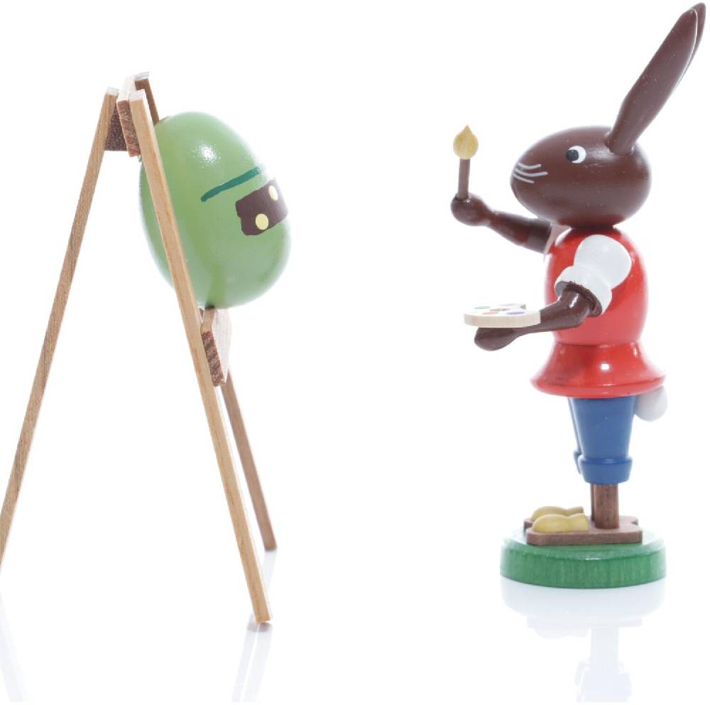 Rudolphs Schatzkiste Osterfigur - Osterhase mit Staffelei & Osterei - Höhe ca 9 cm Valentinstagsangebot