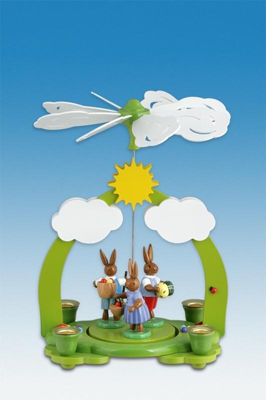 Rudolphs Schatzkiste Tischdekoration Osterhasen mit Eier Höhe 23cm