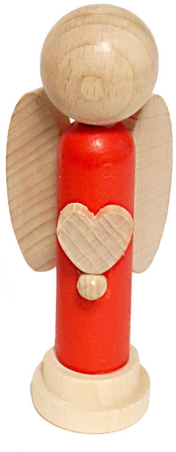 Rudolphs Schatzkiste Weihnachtsfigur Engel rot BxHxT 4x10x3cm