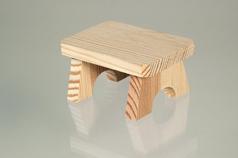 Rudolphs Schatzkiste Zubehör Bank für Räuchermänner natur BxTxH= 7,5x5x4cm
