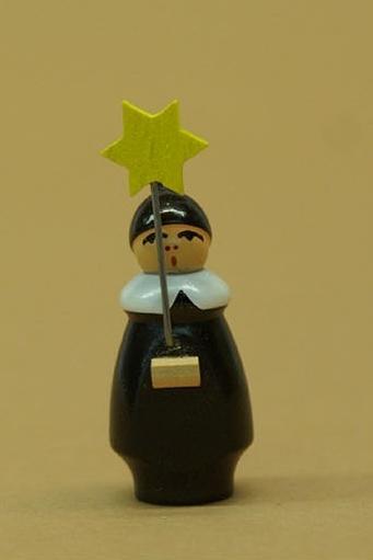 Rudolphs Schatzkiste Holzfigur Kurrendefigur mit Stern Höhe 4cm
