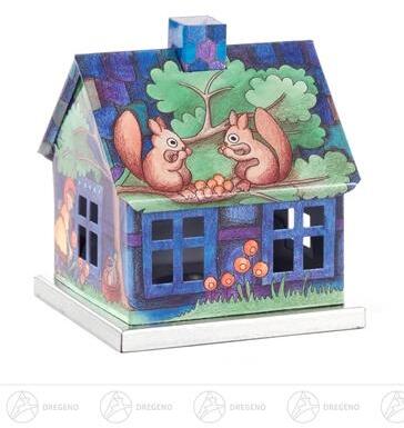 Rudolphs Schatzkiste Räuchermann Räucherhaus Rotkäppchen aus Metall Breite x Höhe x Tiefe 6 cmx7 cmx6 cm