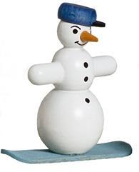 Rudolphs Schatzkiste Miniaturfigur Schneemänner mit Snowboard Höhe ca. 5cm