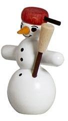 Rudolphs Schatzkiste Miniaturfigur Schneemänner Pfanne rot Höhe ca. 5cm