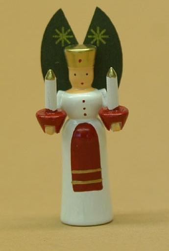 Rudolphs Schatzkiste Holzfigur Engel bunt Höhe 3,5cm