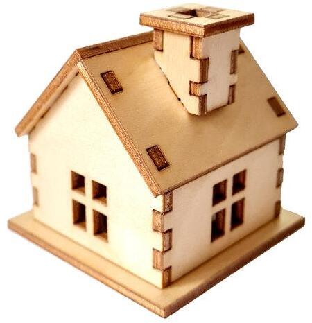 Rudolphs Schatzkiste Bastelset Räucherhaus, klein BxHxT 6x7x6cm