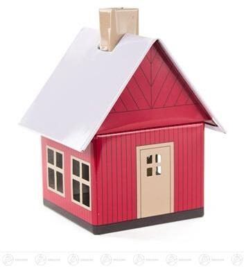 Rudolphs Schatzkiste Räuchermann Räucherhaus Metall Waldhaus rotbraun Breite x Höhe x Tiefe 8 cmx10 cmx7 cm