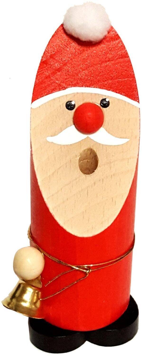 Rudolphs Schatzkiste Räuchermann Weihnachtsmann mit Glocke BxHxT 5x13x5cm