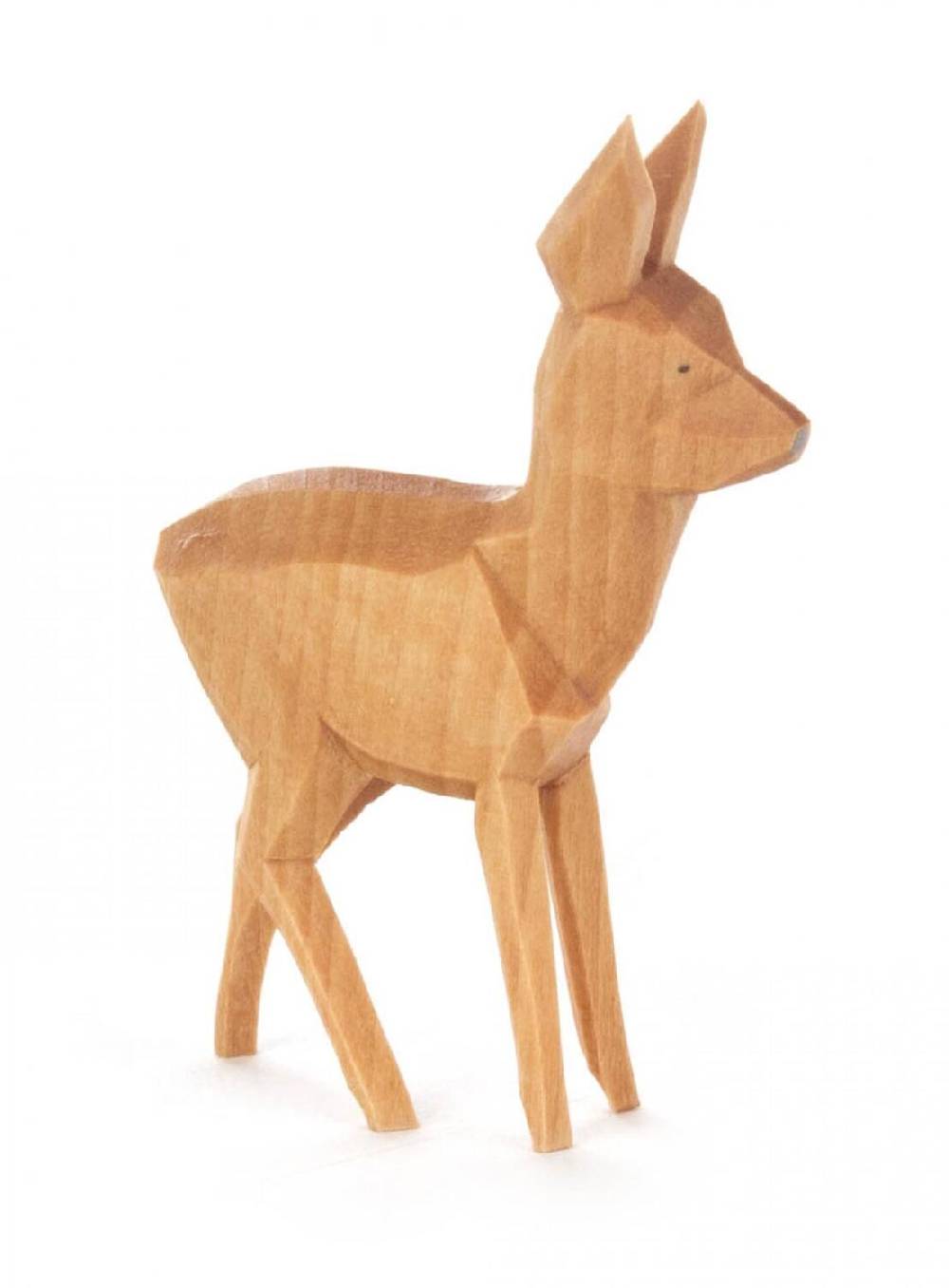 Rudolphs Schatzkiste Holztier geschnitzt Reh stehend,groß Höhe 6cm Super Rabatt
