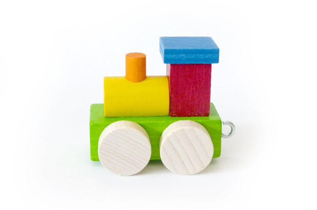 Rudolphs Schatzkiste Holzdekoration Holzlokomotive für Buchstabenzug BxLxH 50x40x45mm