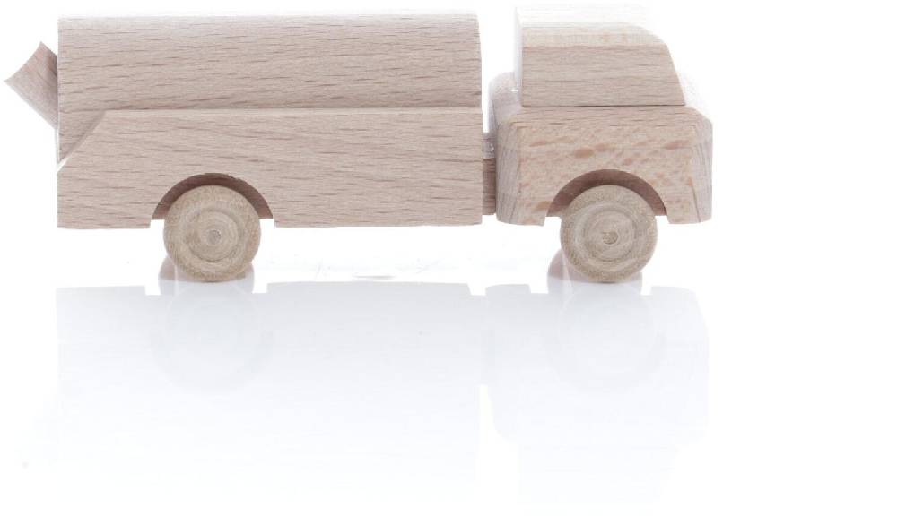 Rudolphs Schatzkiste Holzspielzeug - Miniaturfahrzeug Lastenauto Müllauto Natur - HxBxT 3,5x7,5x3cm Meist gekauft