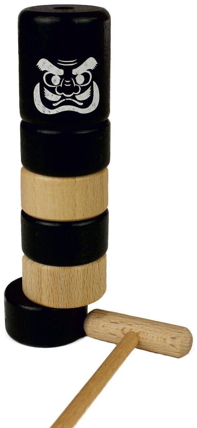 Rudolphs Schatzkiste Japanisches Geschicklichkeitsspiel Daruma Otoshi BxHxT 3,5x14,5x3,5cm